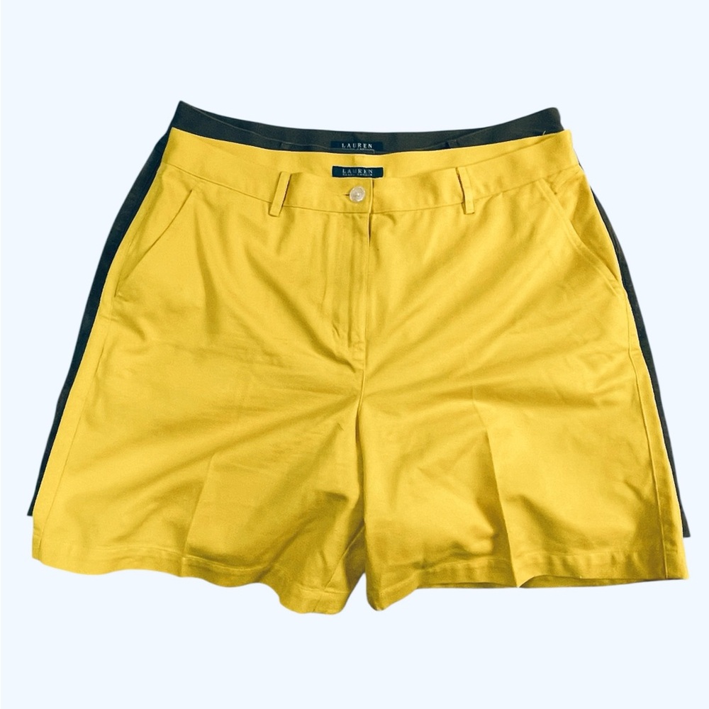 Lauren Ralph Lauren flat front shorts - Two pairs included yellow and olive